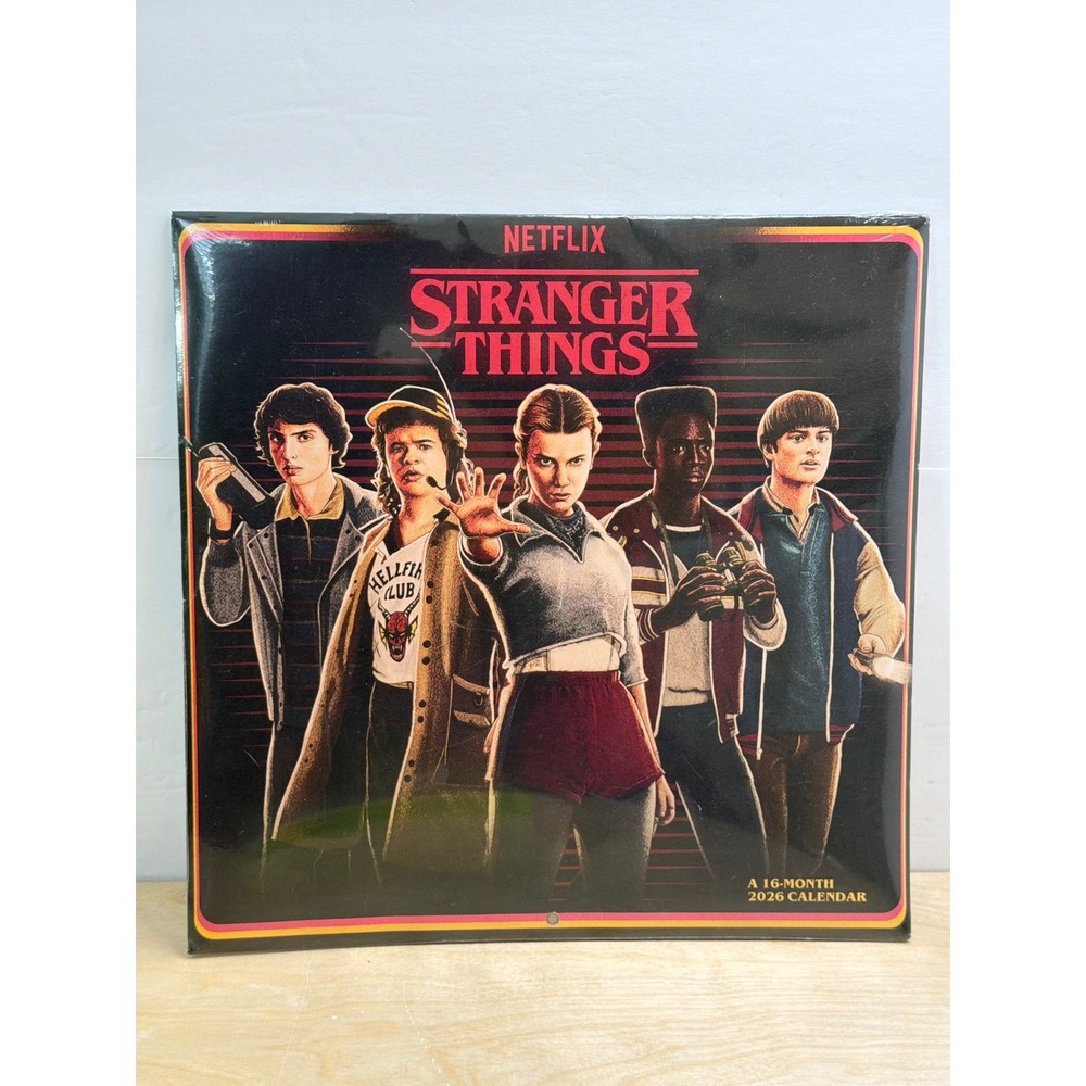 Netflix Stranger Things 2026 Wall Calendar 16 Month Trends International New